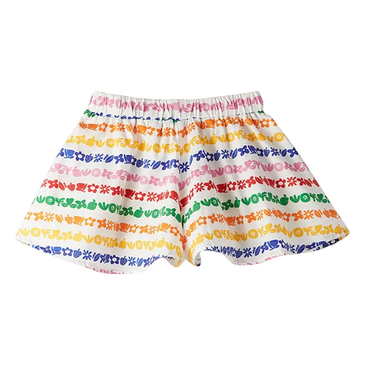 Pantalones cortos de rayas | Blanco- Imagen del producto n°0