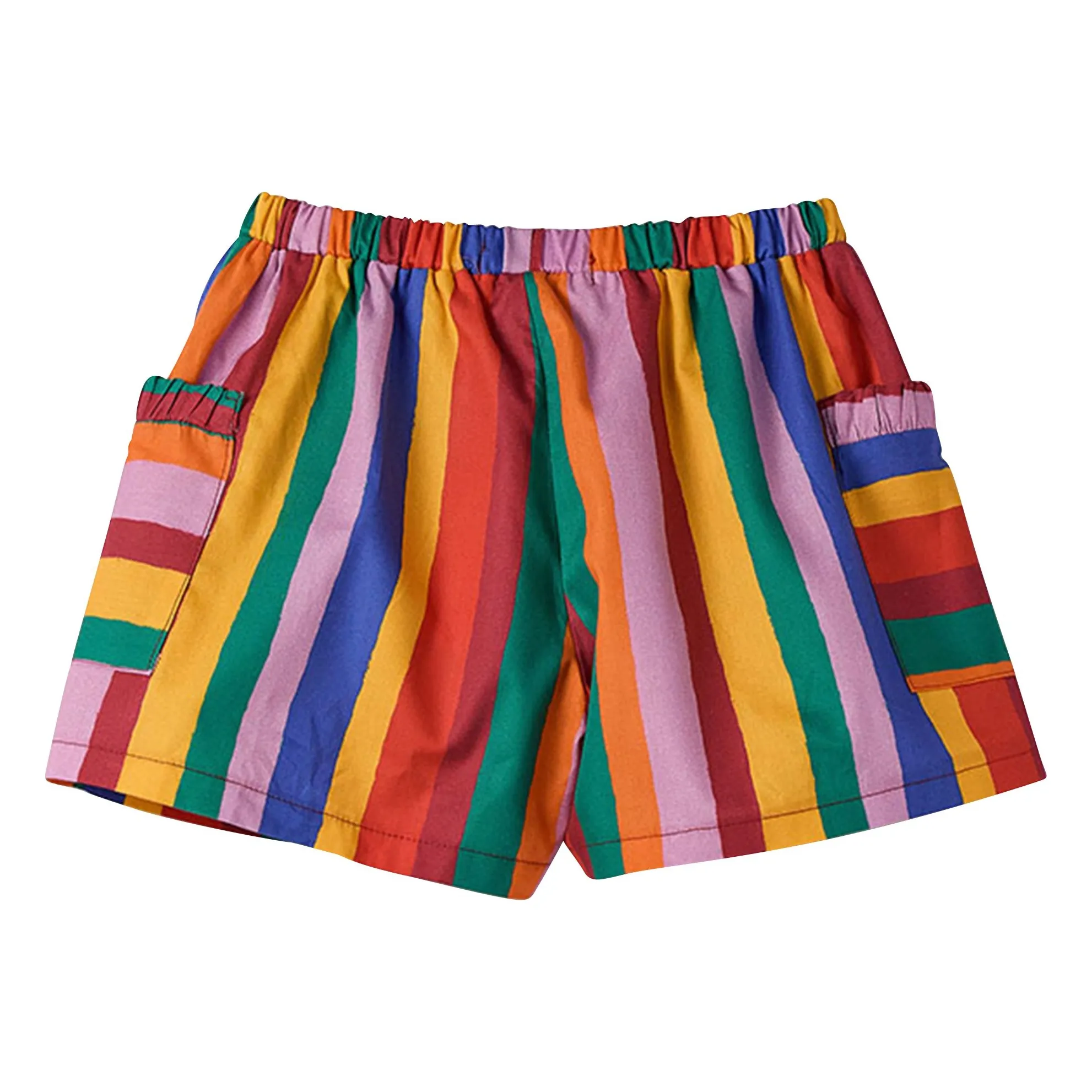 Short Rayé | Rouge- Image produit n°4