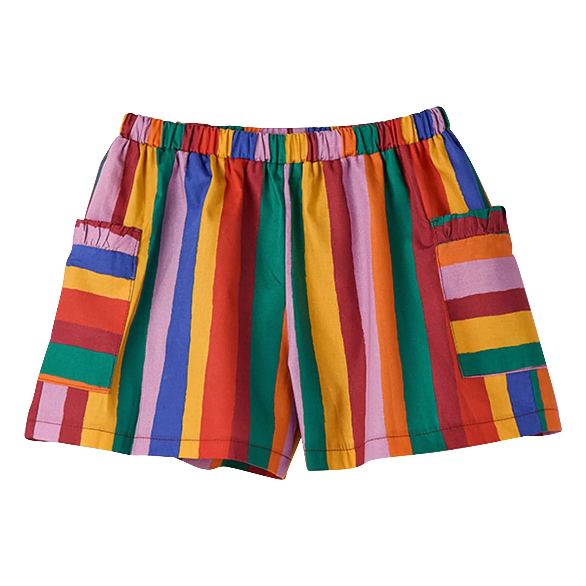 Short Rayé | Rouge- Image produit n°0