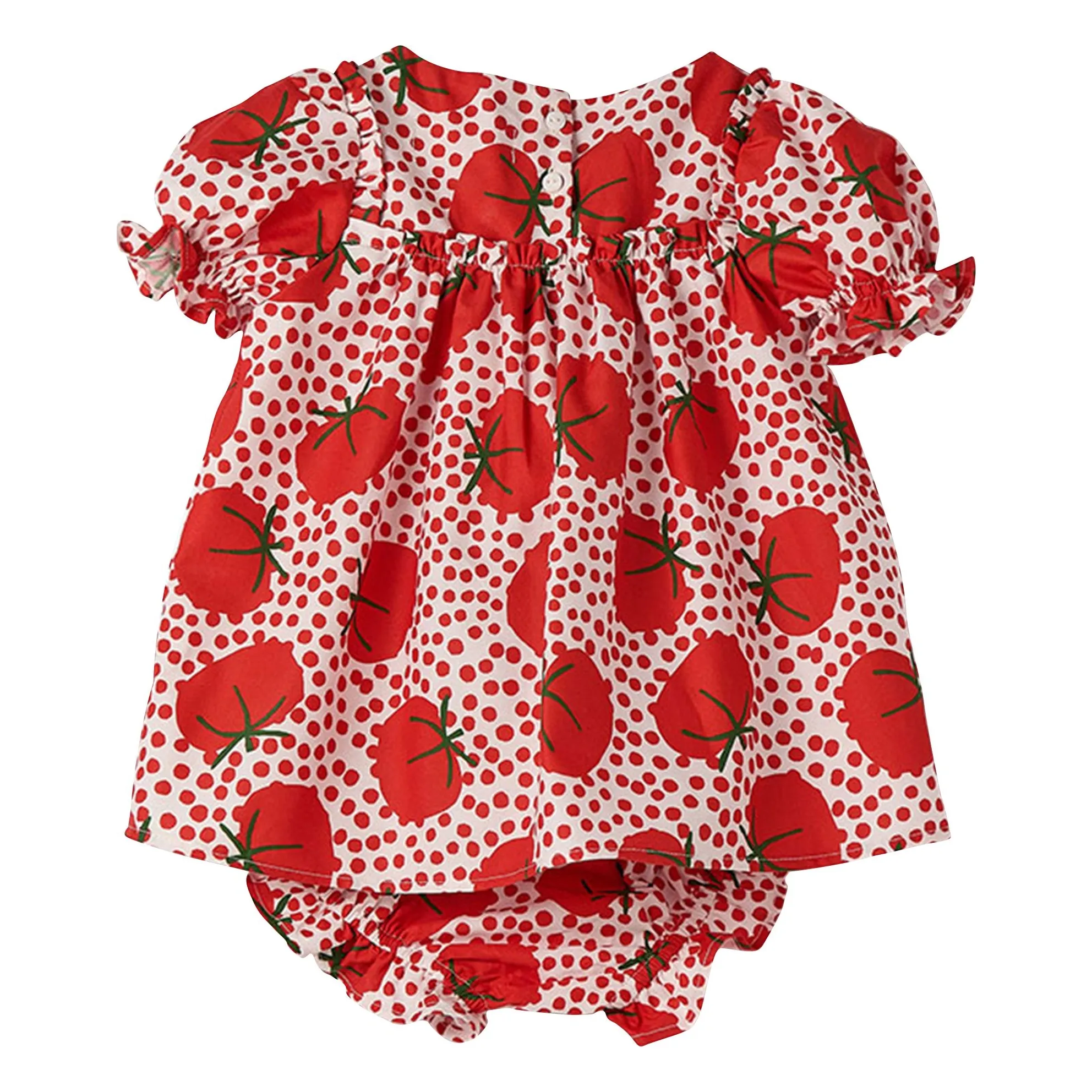 Barboteuse Tomates Pois | Rouge- Image produit n°4