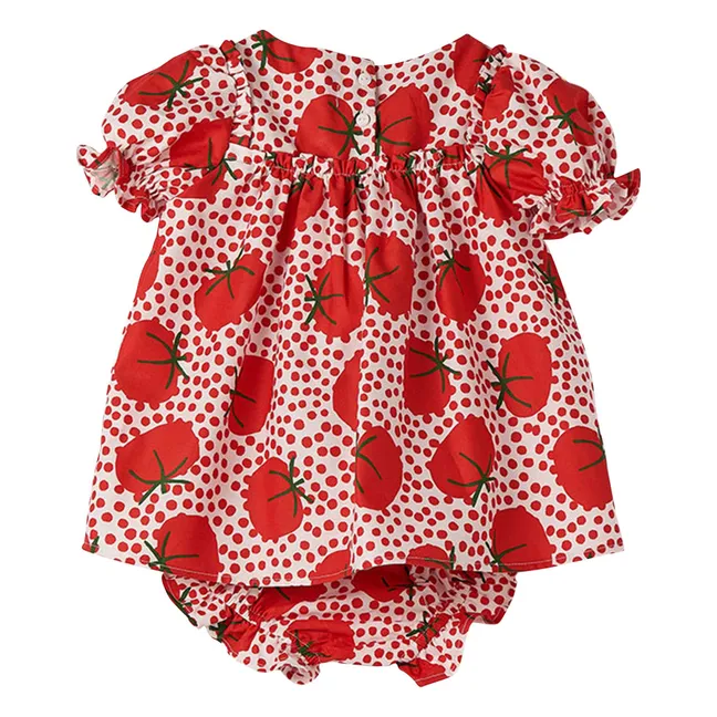 Barboteuse Tomates Pois | Rouge