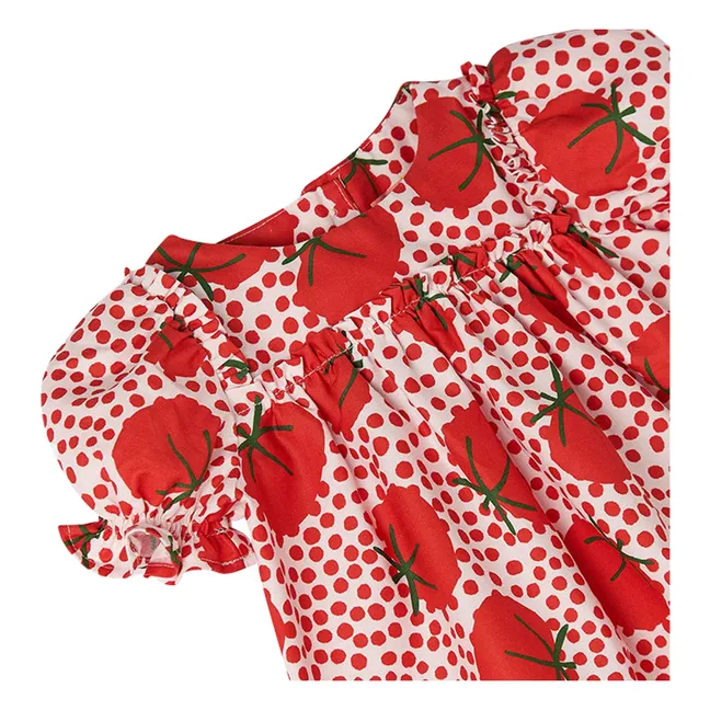 Barboteuse Tomates Pois | Rouge