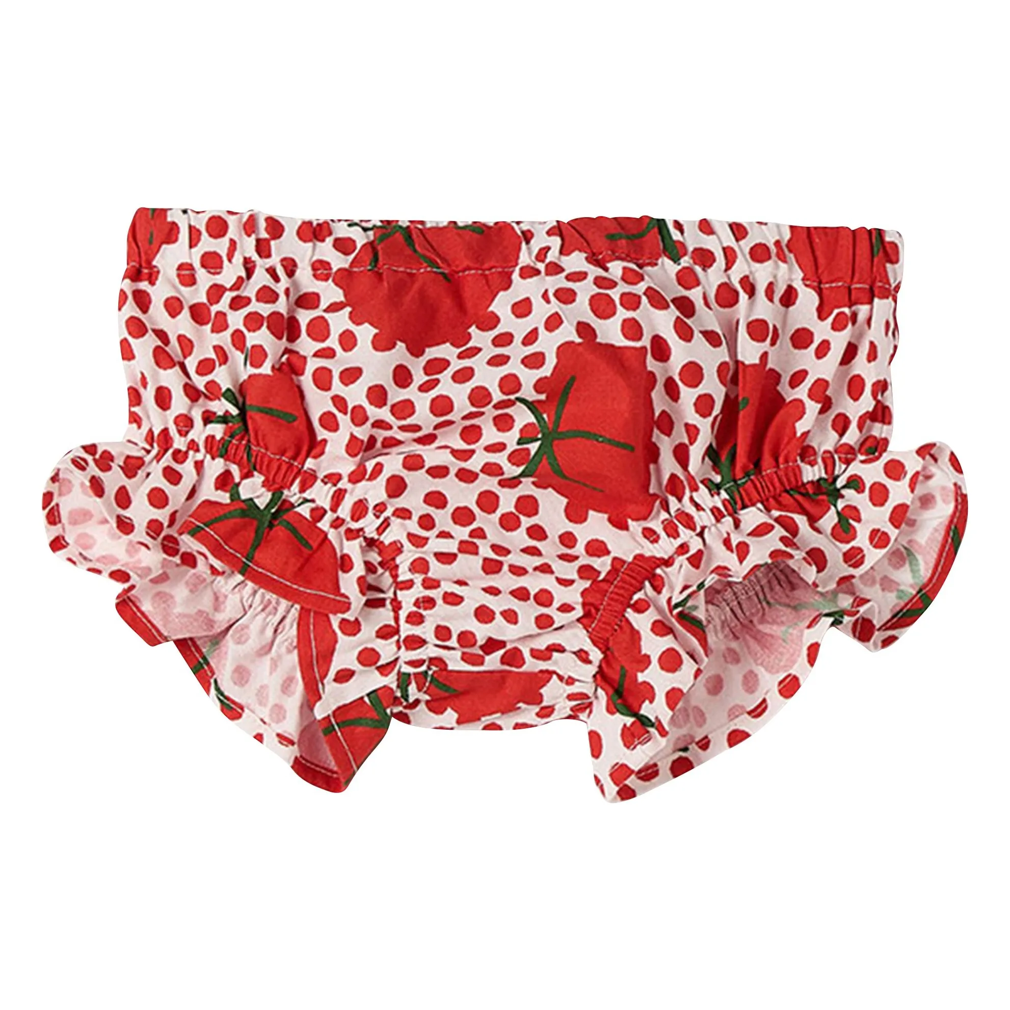 Barboteuse Tomates Pois | Rouge- Image produit n°2