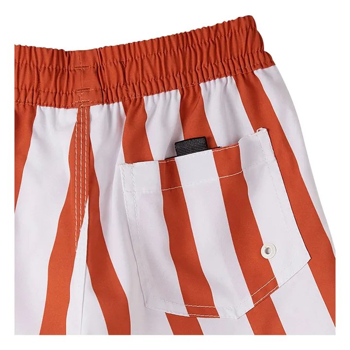 Short de Bain Nino Rayé | Terracotta- Image produit n°4