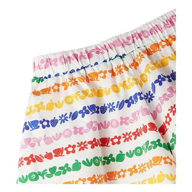 Pantalones cortos de rayas | Blanco