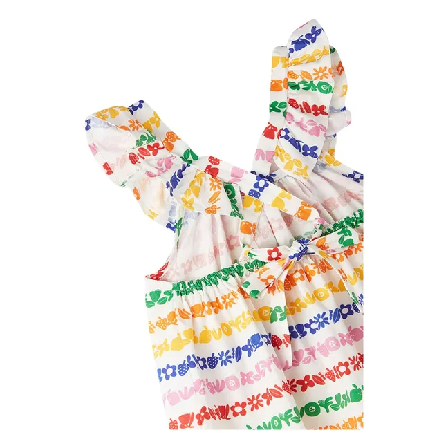 Top de rayas Garden | Blanco