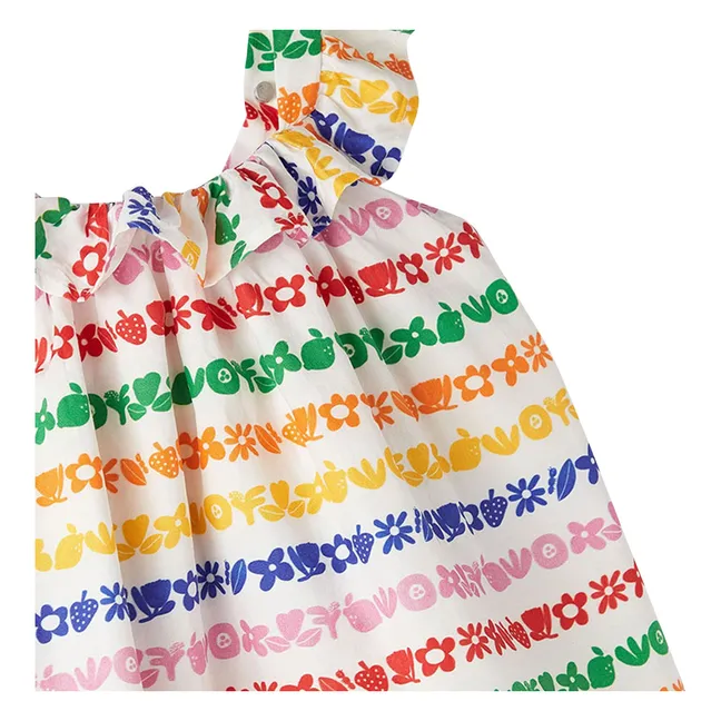 Top de rayas Garden | Blanco