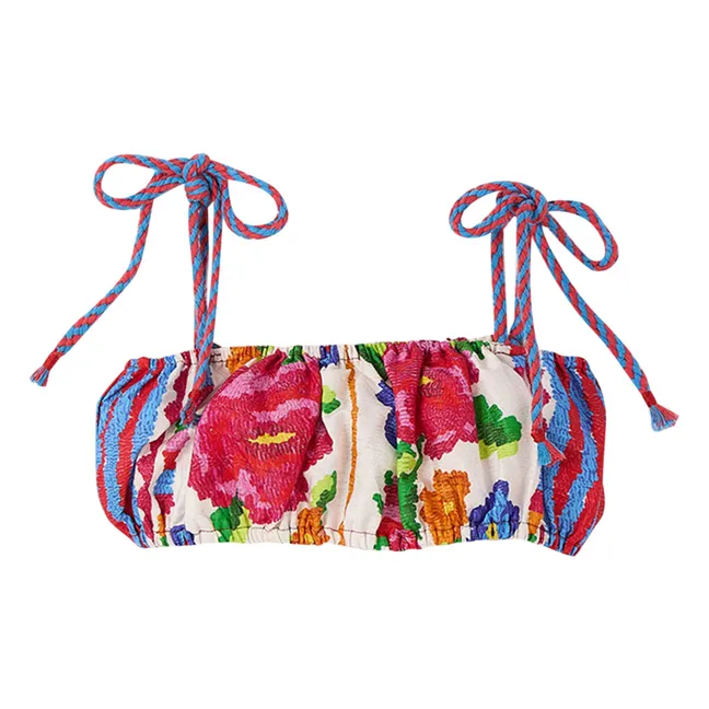 Crop Top Fleurs | Rouge