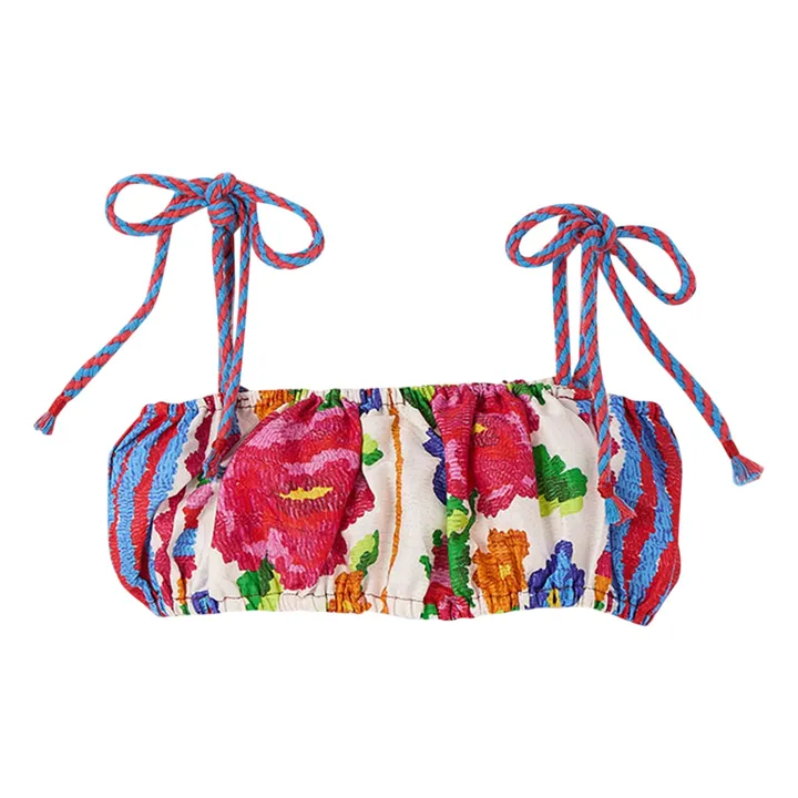 Crop Top Flores | Rojo- Imagen del producto n°3