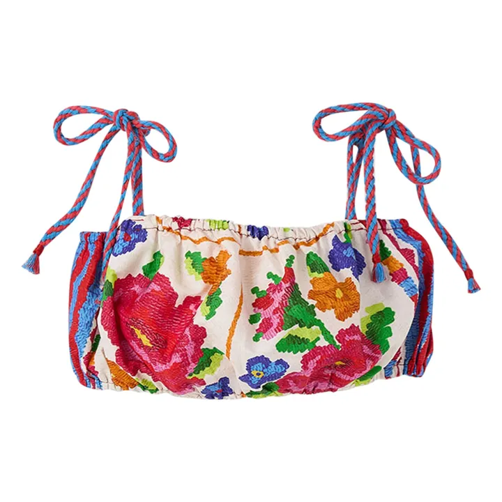 Crop Top Flores | Rojo- Imagen del producto n°0