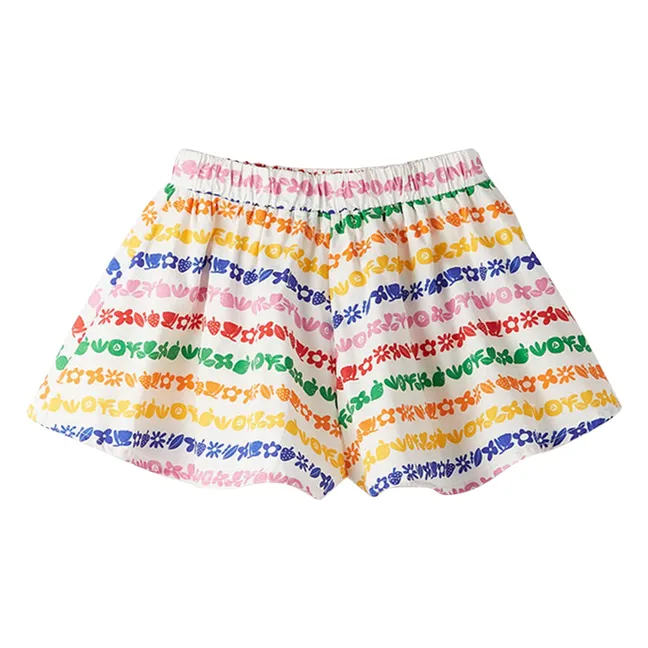 Pantalones cortos de rayas | Blanco