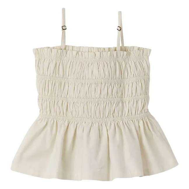 Top Volants Froncé | Blanc