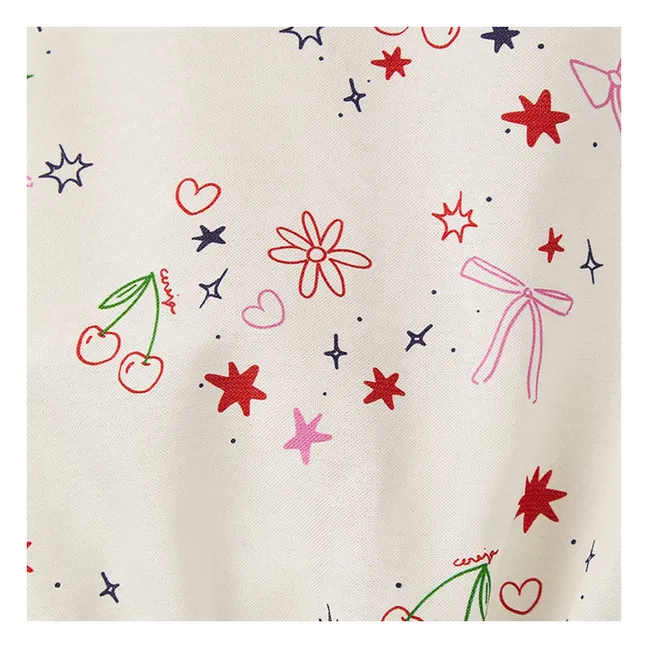 Combishort Cerises Pop | Blanc