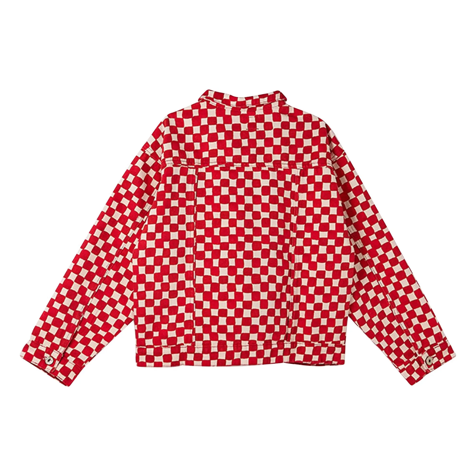 Veste Damier Sergé | Rouge- Image produit n°5