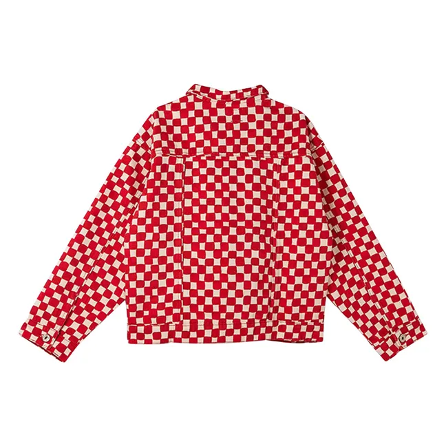 Damier Twill Jacket | Red