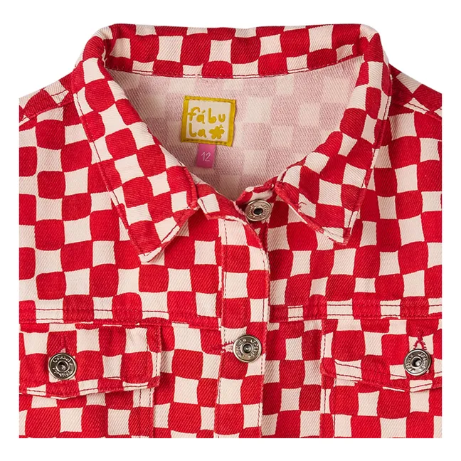 Veste Damier Sergé | Rouge