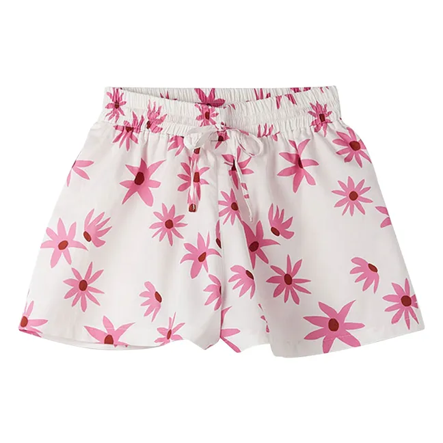 Daisy drawstring shorts | White
