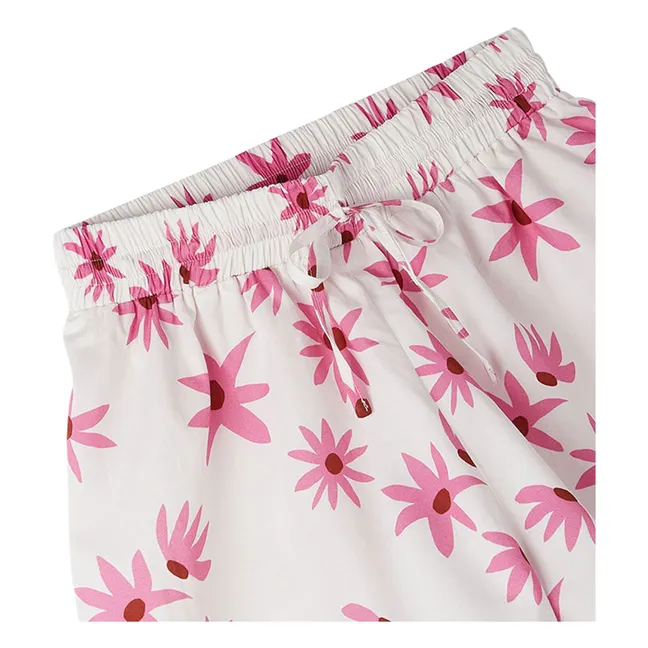 Daisy drawstring shorts | White