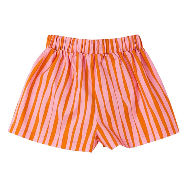 Short Ceinturé Rayé | Rose