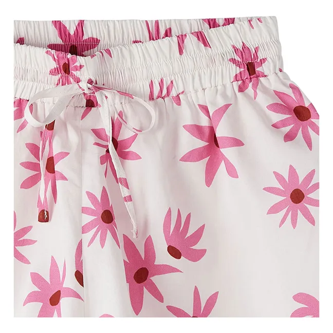 Daisy drawstring shorts | White