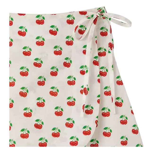 Cerises Short Skirt | White