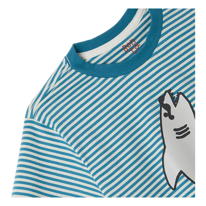 T-shirt Requin Rayé | Bleu- Image produit n°3
