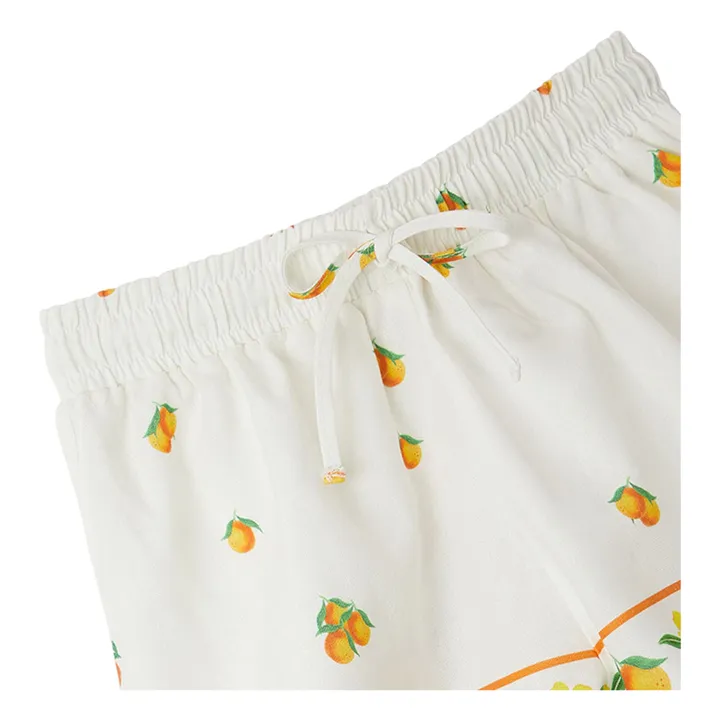 Pantalón corto naranja con cordón | Blanco- Imagen del producto n°3