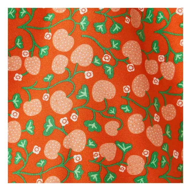 Floral Long Sleeve Swimsuit | Orange