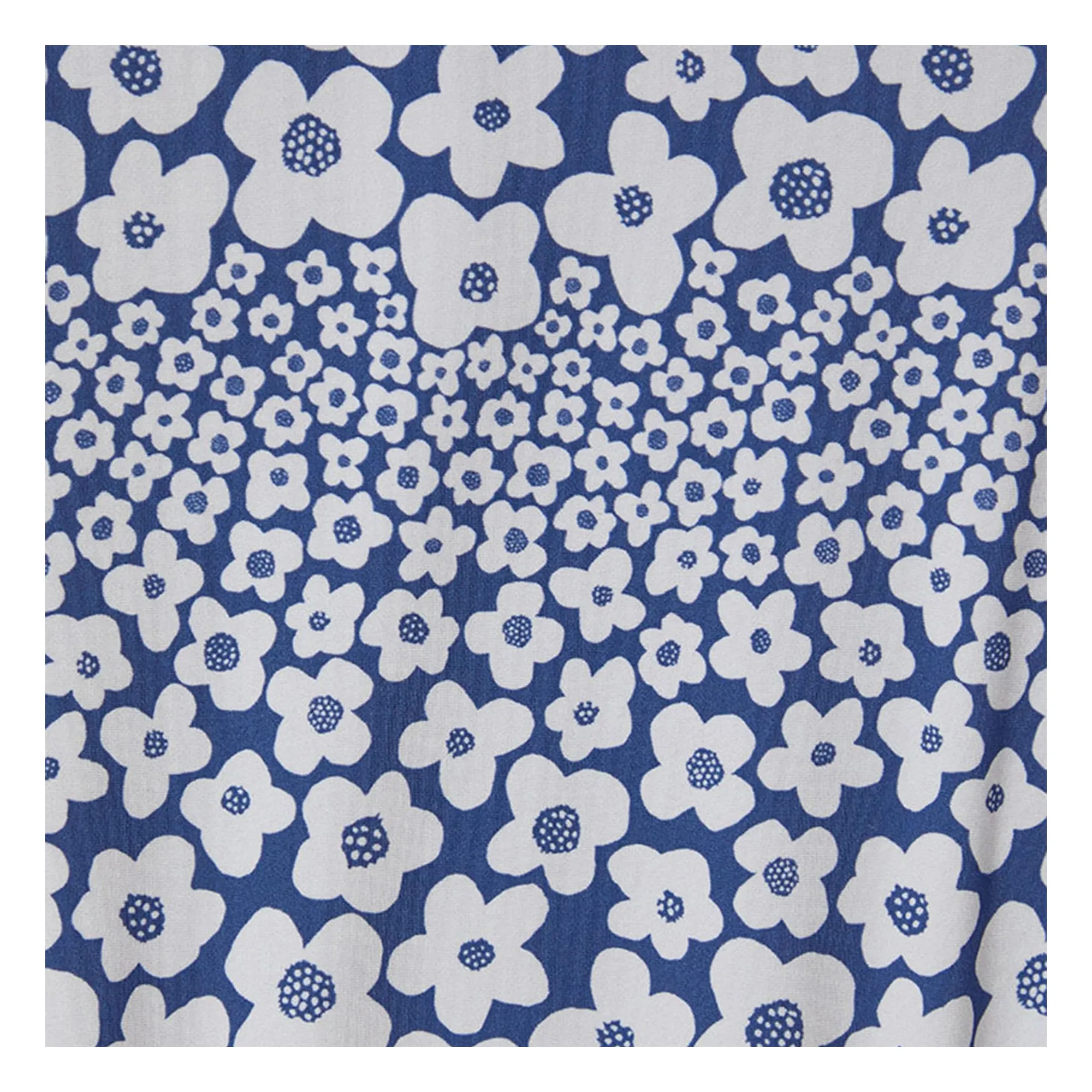 Maillot de Bain Manches Longues Fleuri | Bleu- Image produit n°1