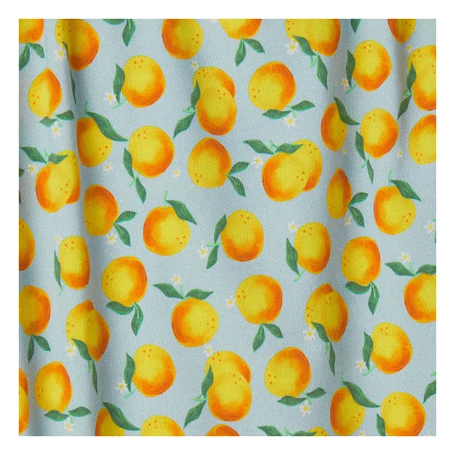 Traje de baño de 1 pieza naranja | Azul Pálido