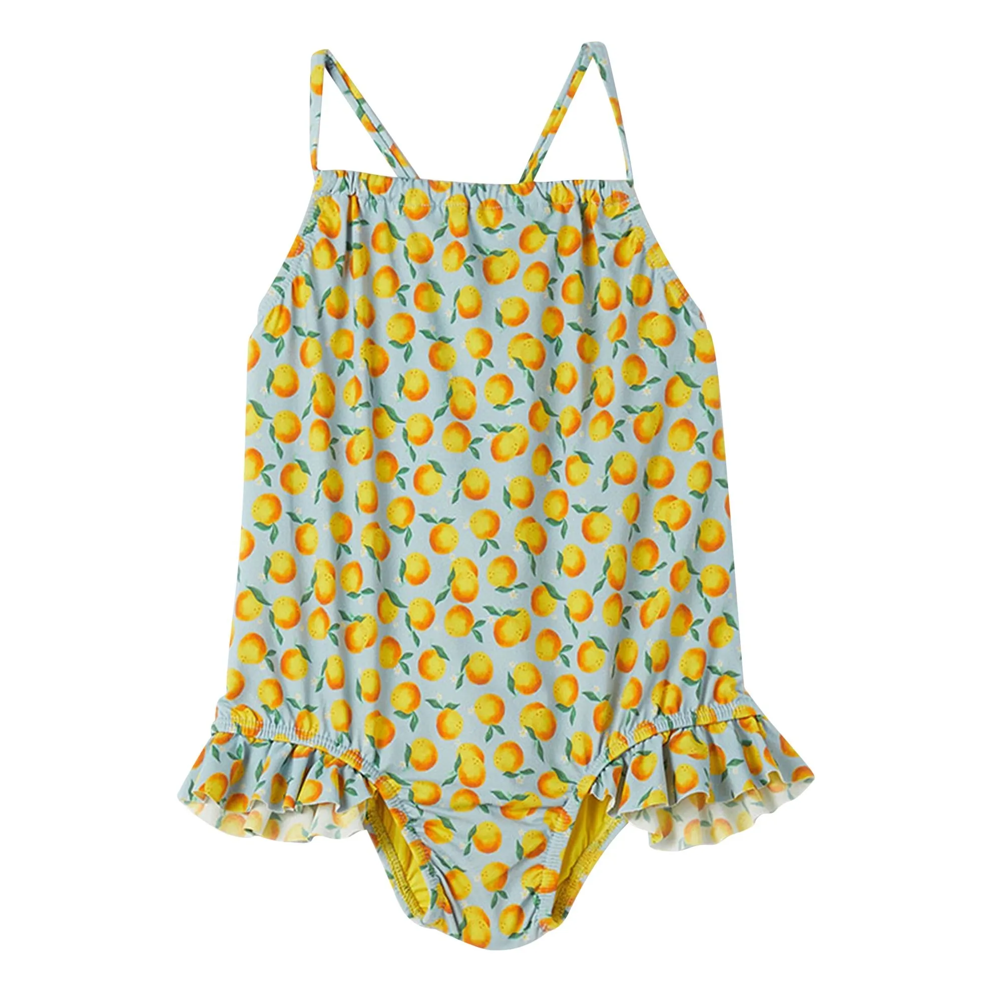 Maillot de Bain 1 Pièce Oranges | Bleu pâle- Image produit n°0