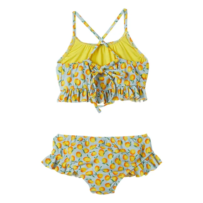 2 Piece Swimsuit Orange | Pale blue