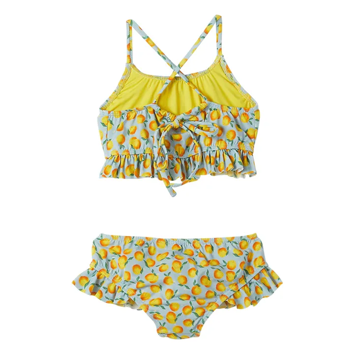 Maillot de Bain 2 Pièces Oranges | Bleu pâle- Image produit n°2