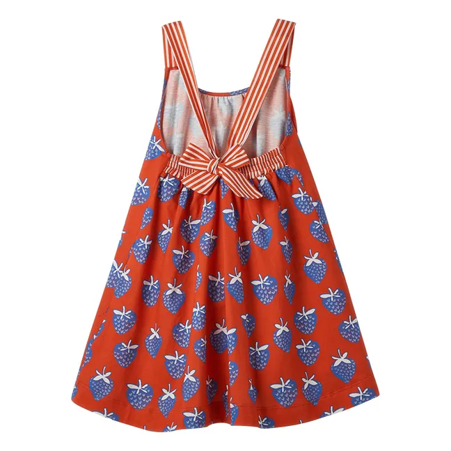 Vestido acampanado fresa  | Rojo