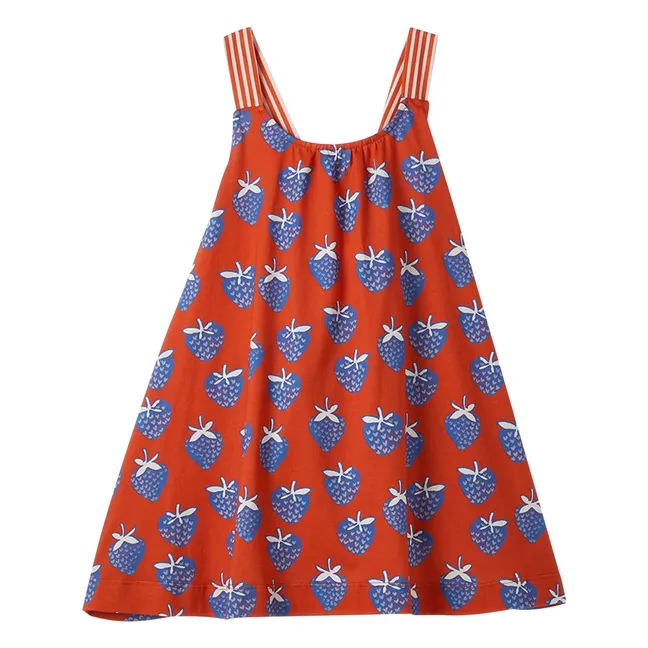 Vestido acampanado fresa  | Rojo