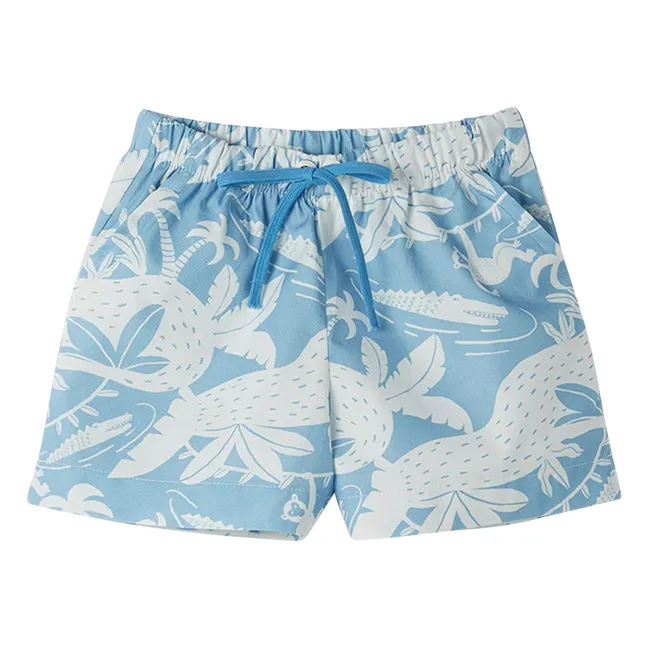 Jungle drawstring shorts | Pale blue