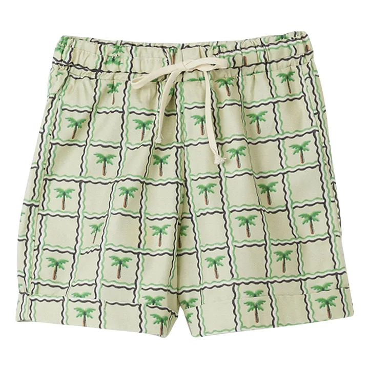 Pantalón corto con cordón Palm Tree | Verde Pálido- Imagen del producto n°0