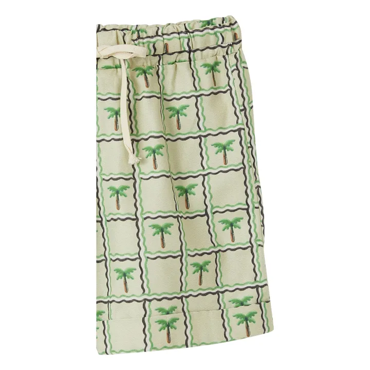 Pantalón corto con cordón Palm Tree | Verde Pálido- Imagen del producto n°2