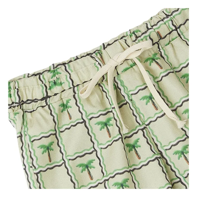 Pantalón corto con cordón Palm Tree | Verde Pálido