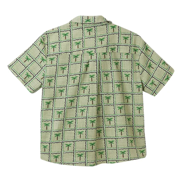 Chemise Palmiers Carreaux | Vert pâle- Image produit n°4