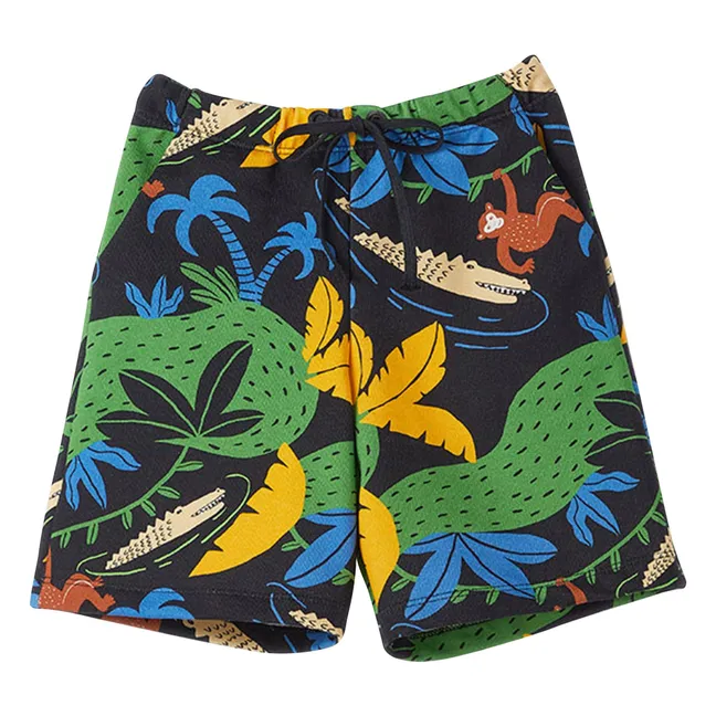 Bermuda Molleton Jungle | Noir