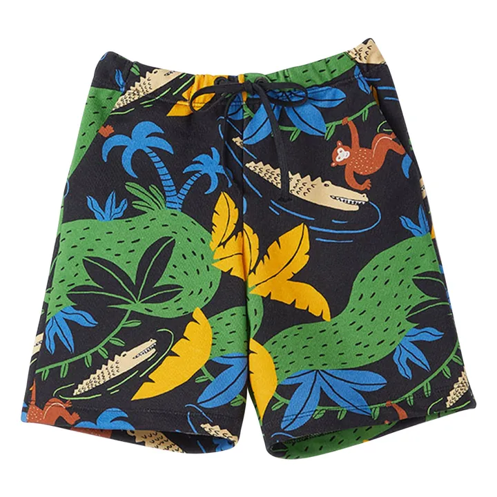 Bermuda Molleton Jungle | Noir- Image produit n°0