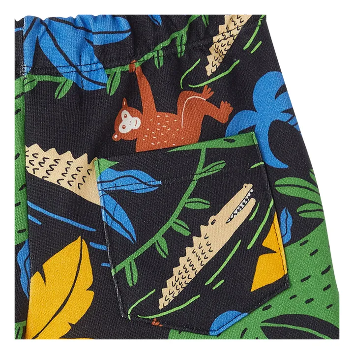 Bermuda Molleton Jungle | Noir- Image produit n°3
