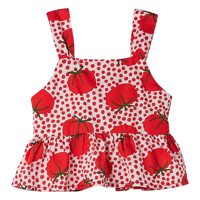 Top con volantes Tomato Pea | Rojo