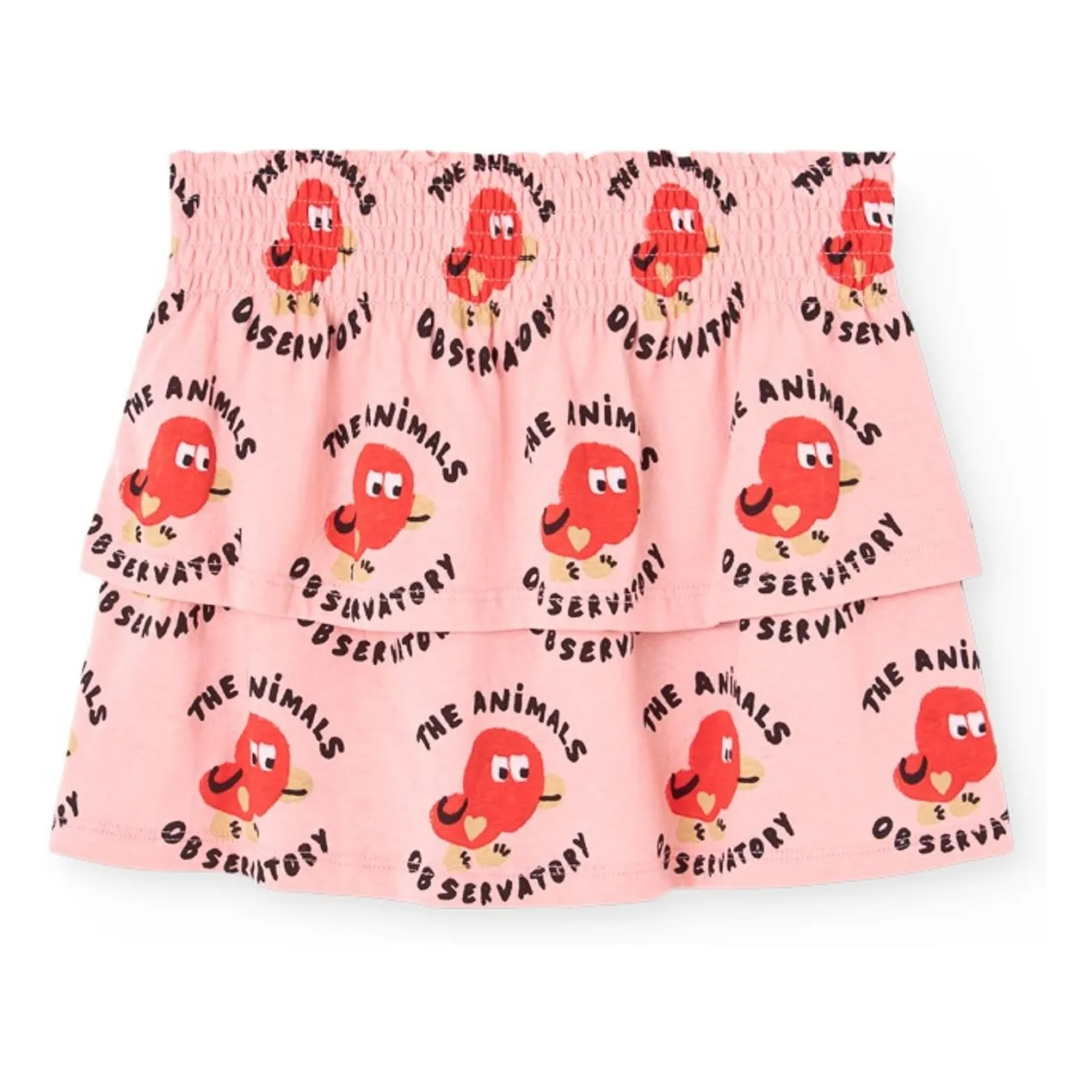 The Animals Observatory Pink Kiwi Short Skirt Organic Cotton