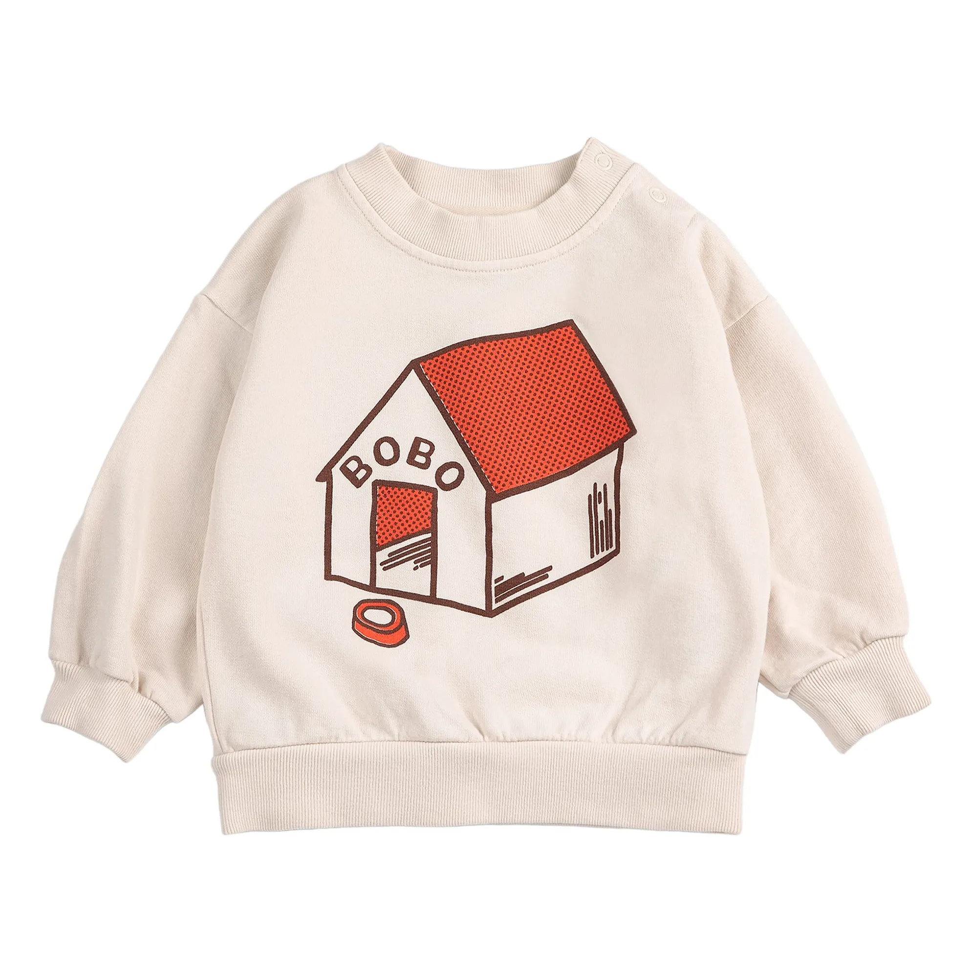 Bobo Choses Ecru Sweat Niche Coton Bio Bébé