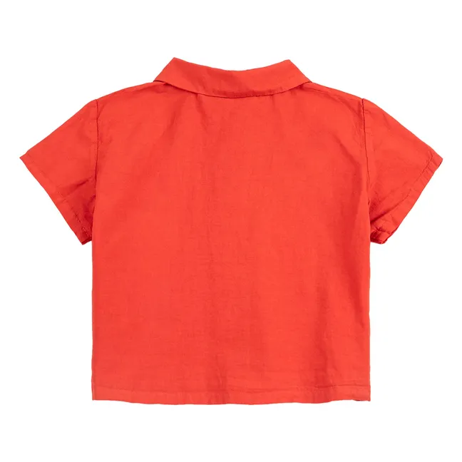 Camiseta de granja de algodón ecológico | Rojo