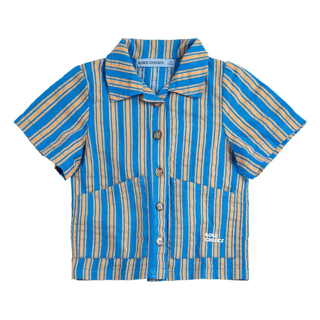 Camisa a rayas para bebé | Azul