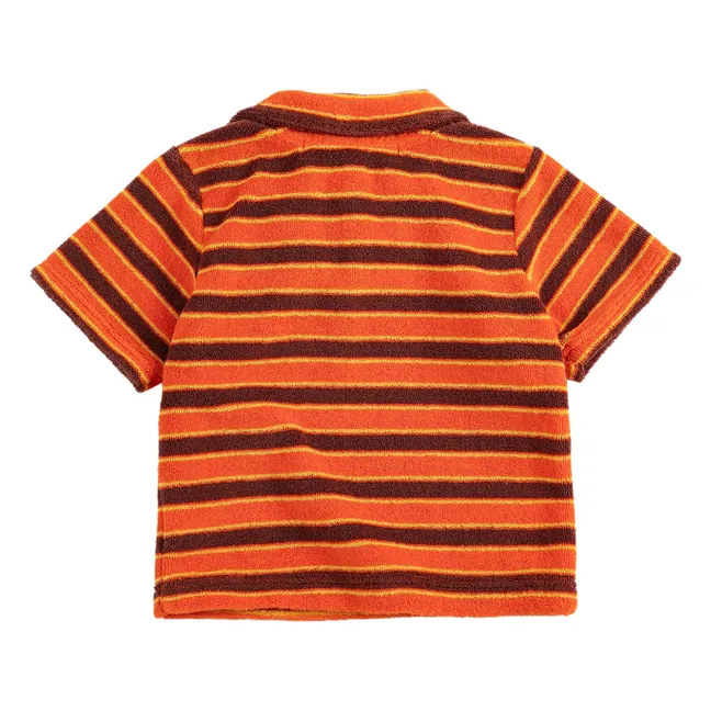 Striped Baby Polo | Orange