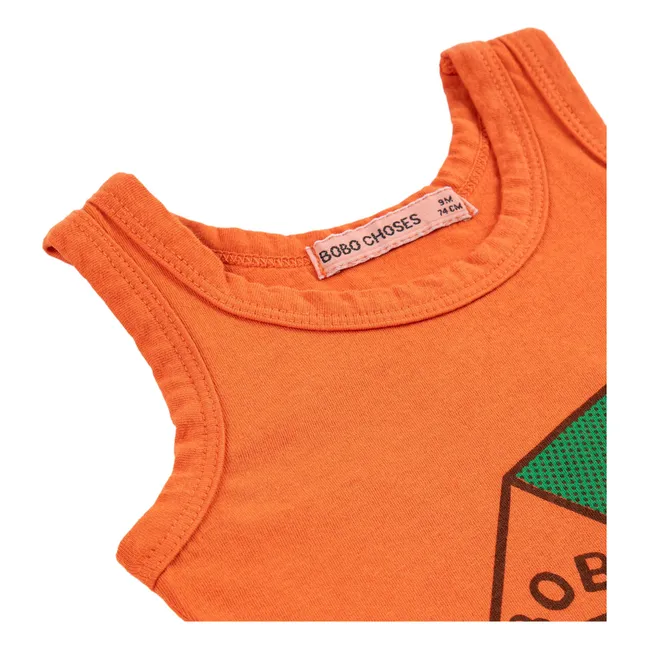 Camiseta de tirantes Niche Algodón orgánico | Naranja
